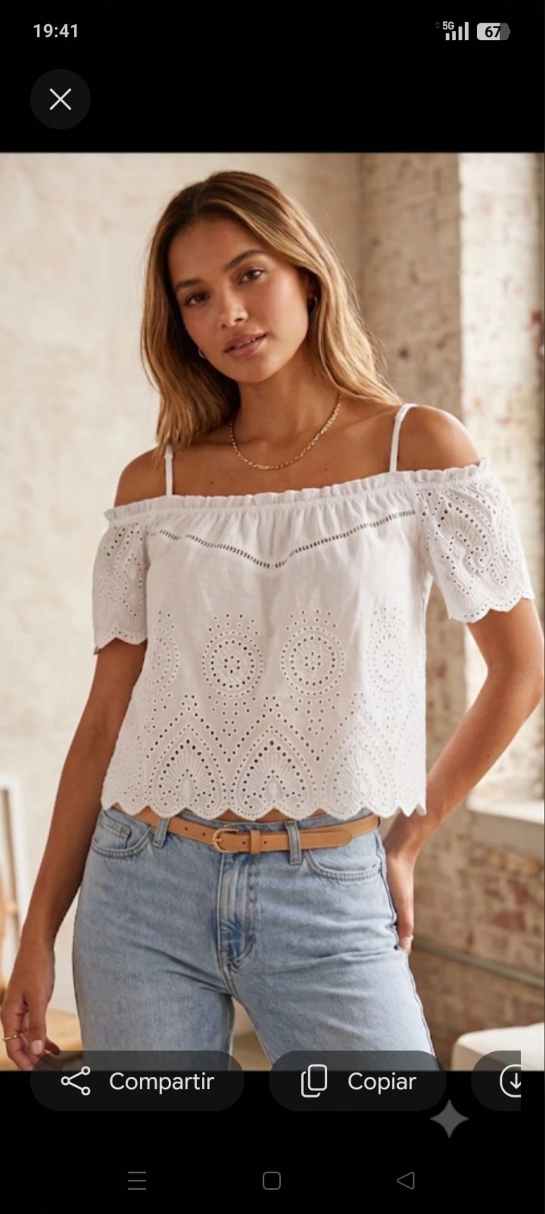 Etam witte blouse – photo 4